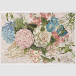 Rosa-Blumenstrauß-Dekustation Seidenpapier