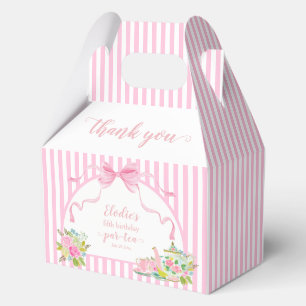 Rosa Blumenstreifen Lass uns eine Par-tea Geburtst Geschenkschachtel