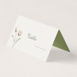 Rosa Blumentisch-Platzkarten zum Hochzeitstag