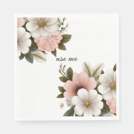 rosa Blumenvektor Serviette