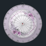 Rosa Blumenviolett Lila Rahmen Schöner rustikaler  Dartscheibe<br><div class="desc">Rosa Blumenviolett Lila Rahmen Schöner rustikaler Dart Board. Einzigartiges,  schönes,  stilvolles Design. Leicht personalisiert zu sein.</div>
