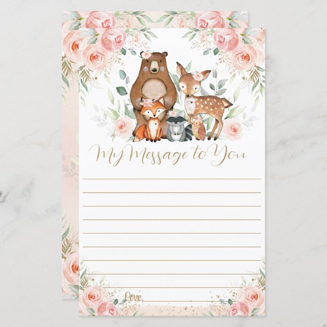 Rosa Blumenwald 1. Geburtstag Kapselbotschaft (Vorne/Hinten)