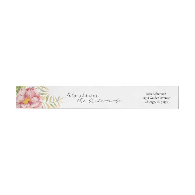 Rosa Blumenwatercolor-Brautparty (Person)