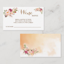 Rosa Blumenwein Hochzeitskarte Brautparty Platzkarte