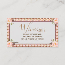Rosa Blumenwein Hochzeitskarte Brautparty Platzkarte