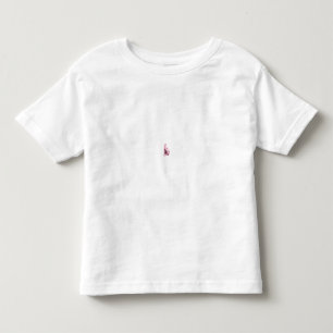 Rosa Blumenwirbel Elegantes Stickereimuster Kleinkind T-shirt