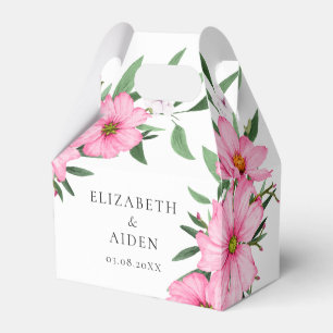 Rosa Blumenzange Weiß Geschenkschachtel