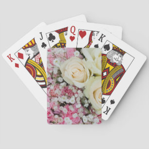 Rosa Blumenzwiebelkarten Spielkarten