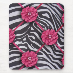 Rosa BlumeZebra Mousepad