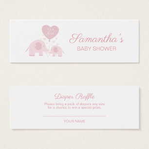 Rosa Blush Elephant Girl Dusche Windeln Windeln Ra
