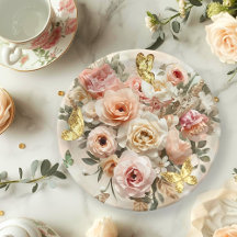 Rosa Blush Garden Galentine-Teeparty-Blumen