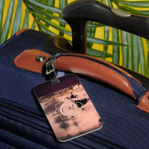 Rosa Blush Gefärbte Krawatte OM Lotus Gepäckanhänger