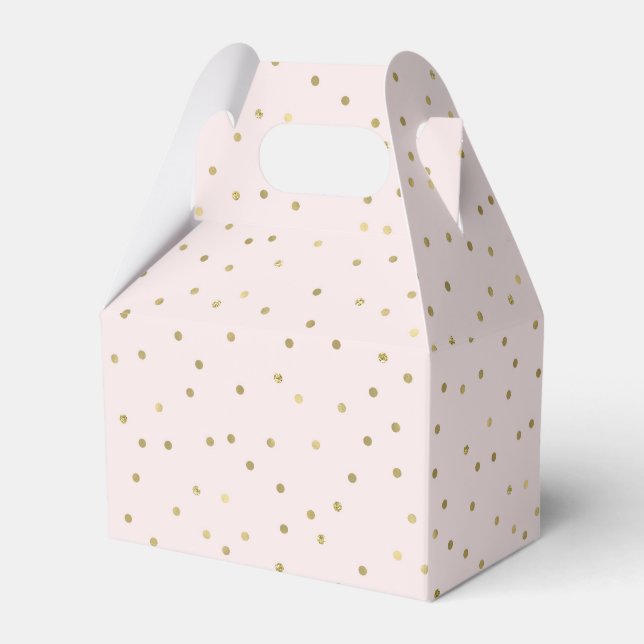 Rosa Blush Gold Sparkle Confetti Geschenkschachtel (Vorderseite)