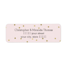 Rosa Blush Goldgräber Confetti Personalisiert
