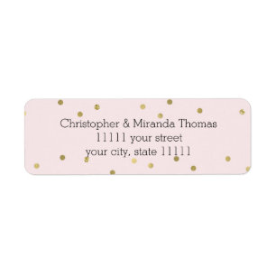 Rosa Blush Goldgräber Confetti Personalisiert