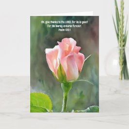 Rosa Blush Rose Bibel Verse Glaube Karte