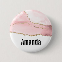 Rosa Blush Tor mit Gold Ribbon Elegant
