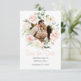 Rosa Blush Wasserfarben Foto Blumenzwiebeln Save The Date