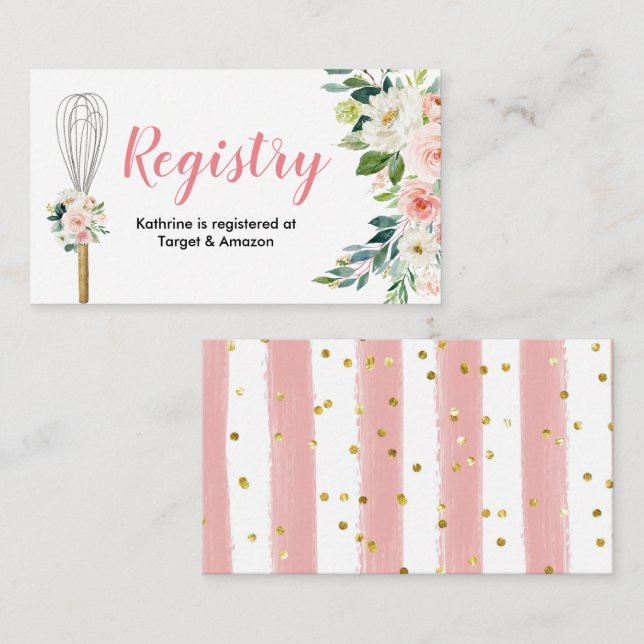 Rosa Blüte bald weg von der Registrierung Begleitkarte (Vorne/Hinten)