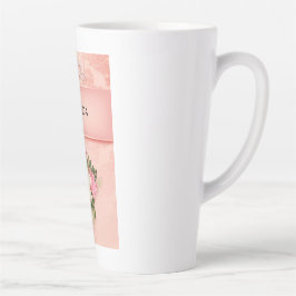Rosa Blüte mit Diamond Tiara Princess Design Milchtasse