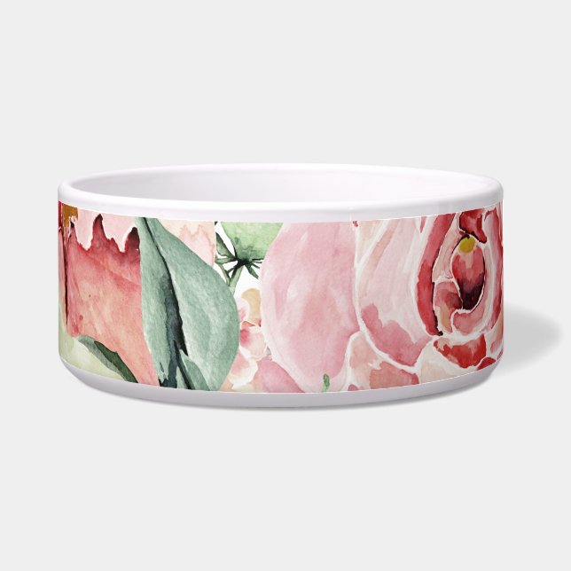 Rosa, Blüte, Shabby Chic, Hund Napf (Vorderseite)