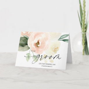 Rosa Blüte zu meinem Bräutigam an unserem Hochzeit Karte