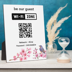 Rosa Blüten Blumen Hochzeitsgast Wifi Fotoplatte