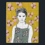 Rosa Blüten-Dame - Gelb Puzzle<br><div class="desc">Rosa Blüten-Dame I durch Melissa Wang. | 140354D</div>