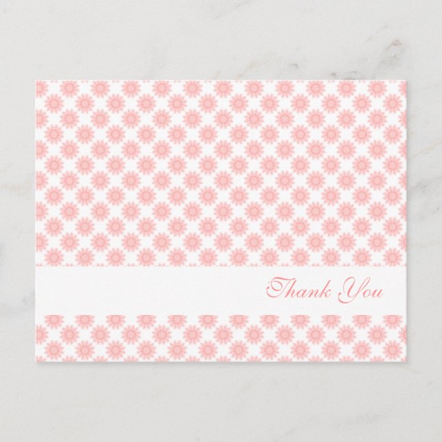 Rosa Blüten "Danke. Postkarte (Vorderseite)