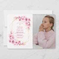 Rosa Blüten Foto Religiöse Einladung
