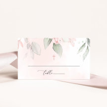 Rosa Blüten, Grün, Boho, Florale Taufe