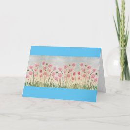 Rosa Blüten Grußkarte Deluxe Karte