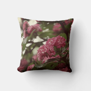 Rosa Blüten Kissen Kissen 41 cm x 41 cm