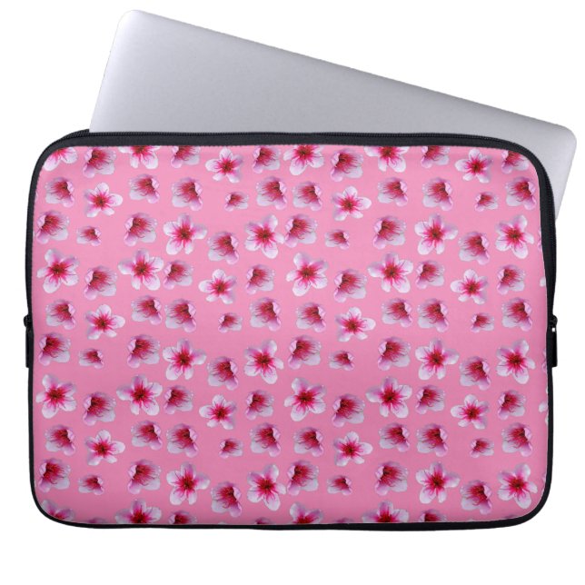 Rosa Blüten, Laptop-Sieb Laptopschutzhülle (Vorderseite)