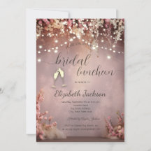 Rosa Blüten Lichterkette Champagner Hochzeit