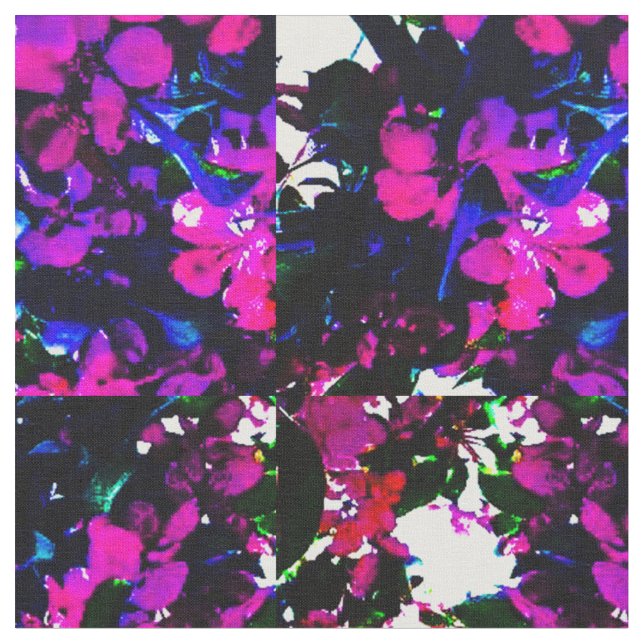 Rosa Blüten Stoff (Nahaufnahme)