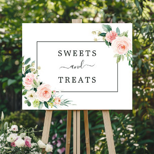 Rosa Blüten Süßigkeiten und Leckereien Dessert Zei Poster