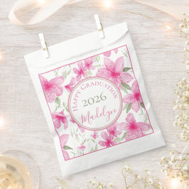Rosa Blüten | Wasserfarbe Azalee | Abschluss Geschenktütchen