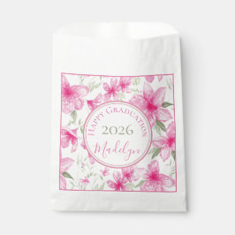 Rosa Blüten | Wasserfarbe Azalee | Abschluss Geschenktütchen