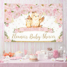 Rosa Blütenbaby und Mommy Owl - Begrüßungsgrössen