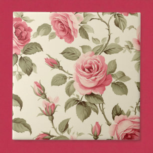 Rosa Blütenblatt Pfirsichblüten Eleganz Fliese