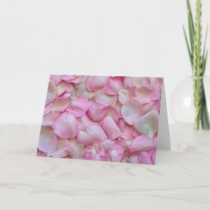 Rosa Blütenblätter Karte