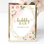 Rosa Blütenblume Blubbly Bar Pop Fizz Clink Zeiche Poster<br><div class="desc">Rosa Blütenblume Blubbly Bar Pop Fizz Clink Zeichen</div>