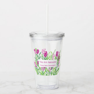 Rosa Blütenblume Personalisiert "You Are Phantasti Acryltrinkbecher