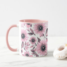 Rosa Blütenblume Tasse