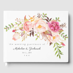 Rosa Blütenblüte Gästebuch