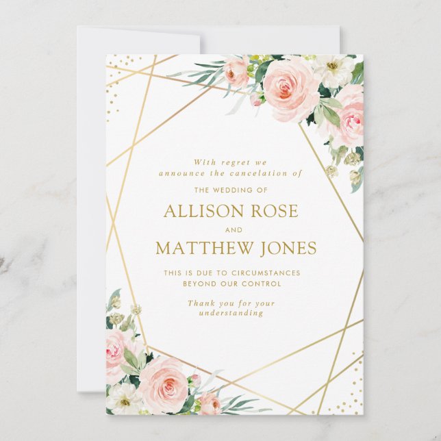 Rosa Blütenblütenkarte Einladung (Vorderseite)