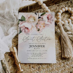 Rosa Blütenbraun 16 . Geburtstag Geburtstag Einladung<br><div class="desc">Dieses elegante 16 . Geburtstag Birthday Inklusive wurde mit Soft Blush Pink und White Blume gestaltet. Entsprechende Artikel in unserem Shop Cava Party Design</div>