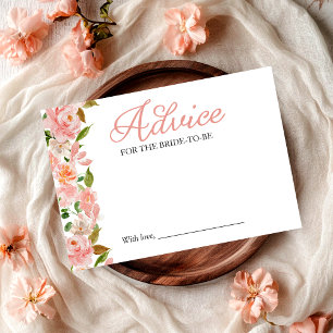 Rosa Blütenempfehlung für die Bride Card Einladung