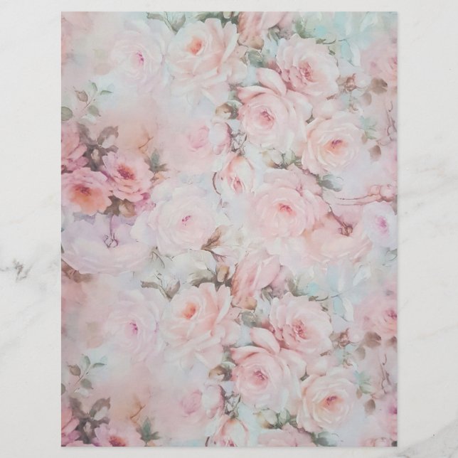 Rosa Blütenfarben Rosa Boho Country Bloral Flyer (Vorne)